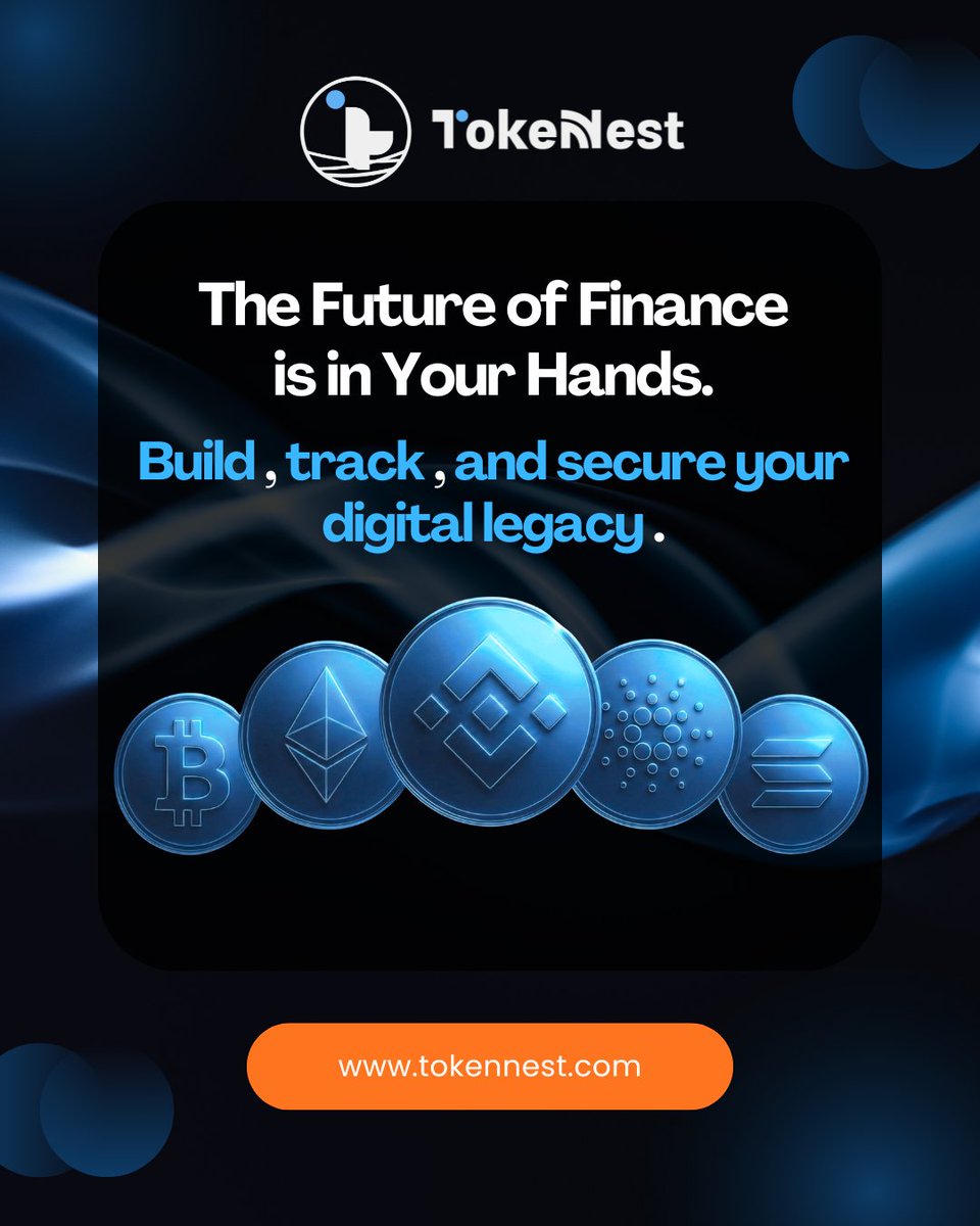 Token_Nest's tweet photo. The Future of Finance is in Your Hands. 💎

Build, track, and secure your digital legacy.

The market never sleeps, and neither does your potential. Whether you are holding Bitcoin for the long term or exploring the ecosystems of Solana and Cardano, your strategy needs a solid foundation. 🏗

At Token Nest, we don't just store coins; we empower investors.

🚀 Ready to level up? Tap the link
 https://t.co/8dFk5M0Z39

#Crypto #TokenNest #BuyCrypto #SellCrypto #PayWithCard #PayPal #CryptoTrading #Blockchain #DigitalAssets