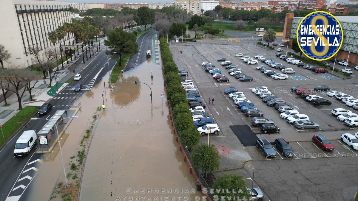 Los servicios operativos del <a href="/Ayto_Sevilla/">Ayuntamiento de Sevilla</a> ya están interviniendo en el entorno de <a href="/fibesevilla/">Fibes Sevilla</a>  
Rápida actuación evitando riesgos en personas y vehículos 
#BorrascaMarta
#SeguridadCiudadana <a href="/Ayto_Sevilla/">Ayuntamiento de Sevilla</a>