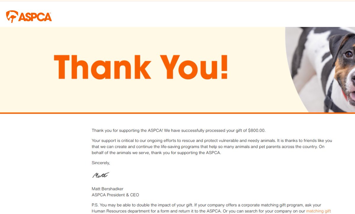 First 800$ donated to ASPCA! 

We are currently doing a good thing and changing the reputation of PumpFun while also bringing Matt van Swols dream true!