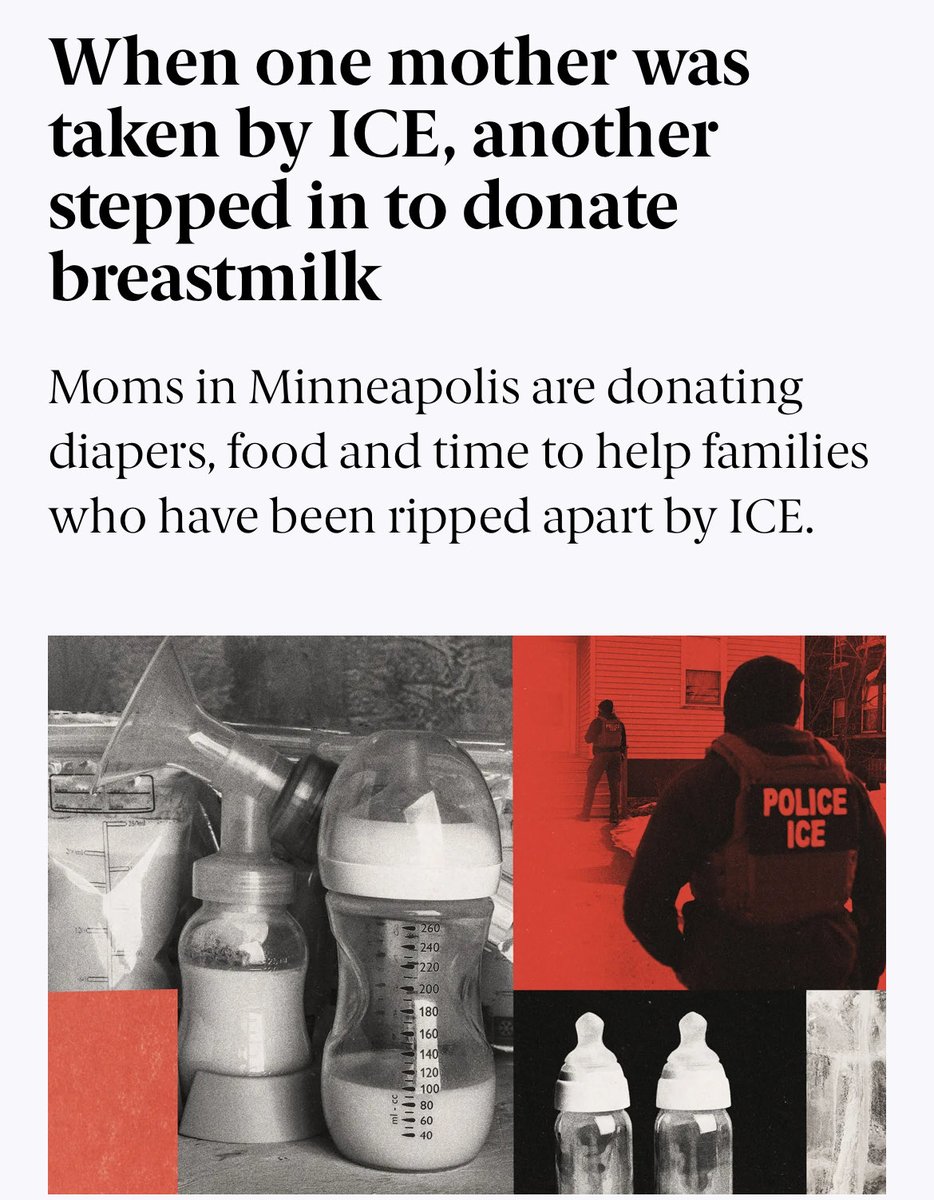 TheJFreakinC's tweet photo. 🚨BREAKING: ICE agents are ripping breastfeeding mothers away from their babies.

Not the “worst of the worst”…

BREASTFEEDING MOTHERS.

These are parents with active, pending legal cases, trying to care for their babies, and being taken anyway.

And when ICE takes a breastfeeding mother, they are endangering an infant, and there is no justification for that.

Because many babies will not take formula, and many won’t even take a bottle.

So, separating a nursing mother from her baby means that baby may not eat. At all.

And that is how babies starve.

This is exactly why detaining breastfeeding mothers was historically against ICE protocol… Even the government understood that taking a nursing parent can be deadly. 

Those protections existed for a reason...
And the Trump administration removed them.

Now, mothers are being detained while their babies lose their primary source of nutrition, immune protection, comfort, and survival.

When families are forced to crowdsource donated breast milk just to keep an infant alive, that is not a system failure.

That is a system functioning exactly as designed.

A system built to profit from human detention… even when it endangers babies.

A system built on human trafficking.

And just to reiterate:

They are taking mothers who are here legally… They have active, pending immigration cases.

So no, you do not get to call yourself “pro-life” while supporting a system that knowingly puts infants at risk of starvation.

If this administration cared about the lives of babies, this would never be happening.

What ICE is doing is evil, and there is no moral defense for it.