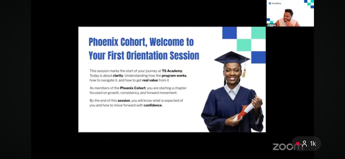 TashaInTech's tweet photo. Just had my first orientation session as part of the Phoenix Cohort at @TechSphereAcad 
Everything was well explained… LMS, community, expectations, and how to stay consistent.

Shoutout to @AdetolaDurojaiye for hosting.☺️
Let’s gooo!
#tsacademy #CyberSecurity https://t.co/o3VOyqV0Rl
