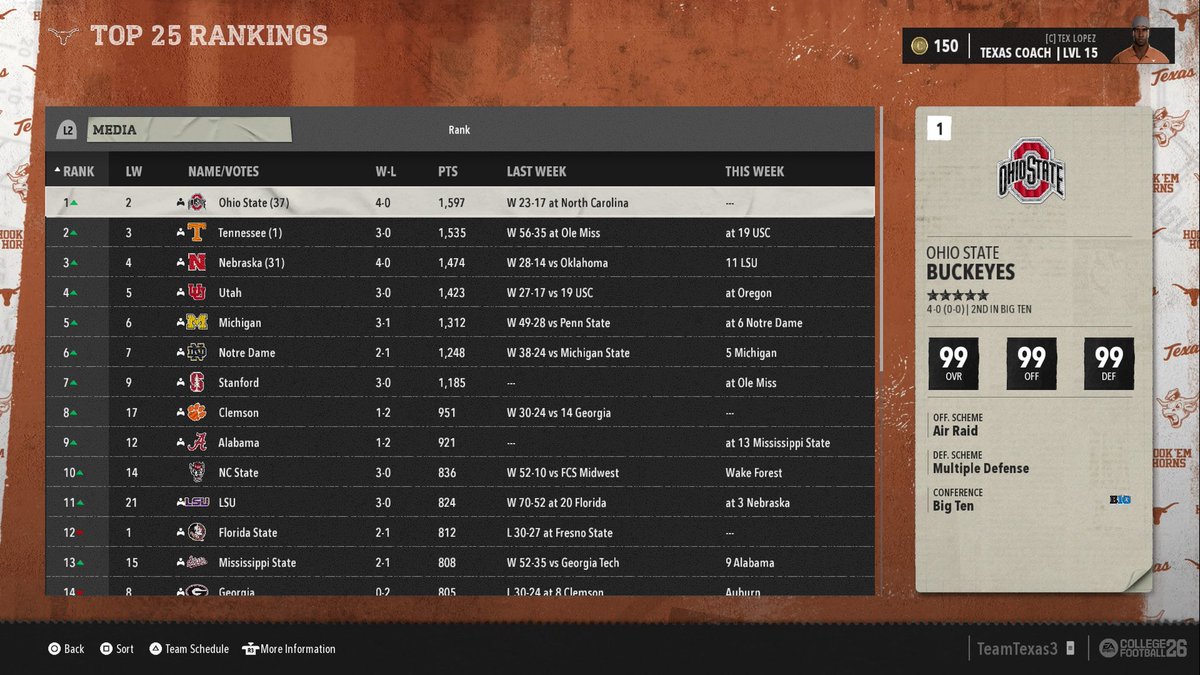 GRIDIRON NCAA 26 League Office tweet media