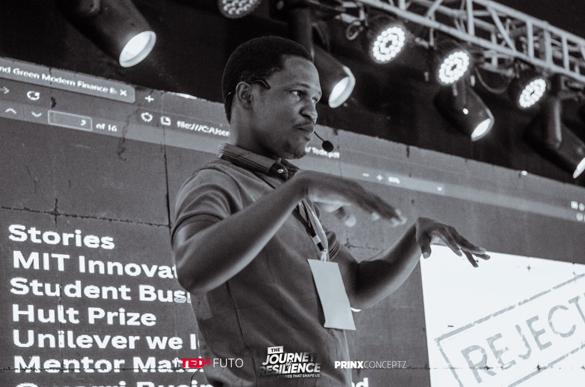 Gift Muoneke reminded us at TEDxFUTO: start before you’re ready, embrace the journey, learn relentlessly, and do it afraid.
His story spelt Resilience! 🔥

#TEDxFUTOisLive
#TEDxFUTO
#TheJourneyOfResilience
#TheStoriesThatShapeUs