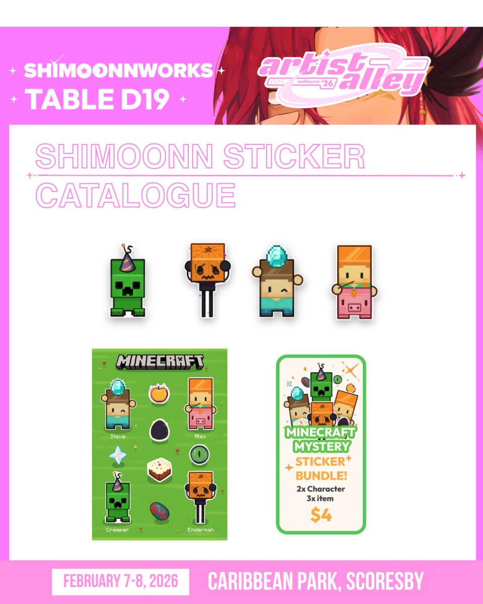 Shimoonnworks's tweet photo. Tabling at Artist Alley table D19. Catalogue drop! 7th and 8th feb weekend https://t.co/VRrZL3VWaS