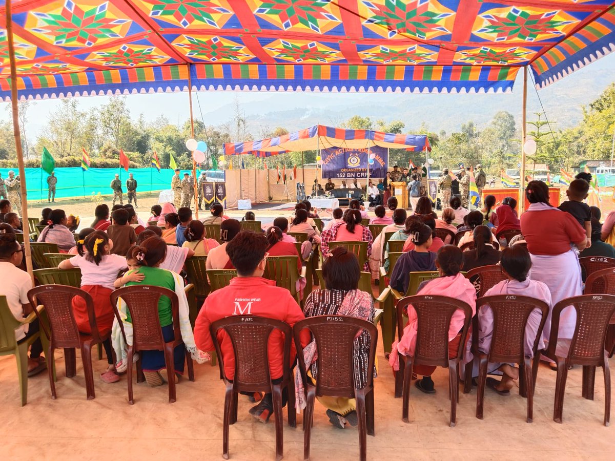 152 Bn CRPF organized a CAP on 7 Feb 2026 at Kanto Sabal, distributing Candle &amp; Diya making machines to locals.

Graced by Sh. H. Premjit Meetei, DIG Range Imphal.
Committed to Service &amp; Loyalty, CRPF continues to strengthen trust n community development in Manipur.