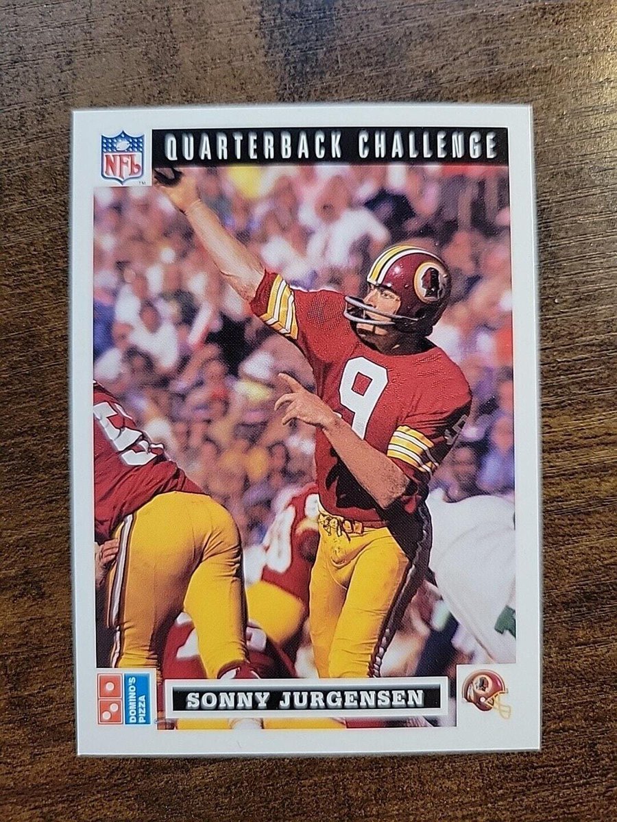 FindsCards's tweet photo. Sonny Jurgensen 1991 Upper Deck Domino's Pizza Quarterback Challenge

https://t.co/ds7sdV0U0Q #ChestersFindsCards #SonnyJurgensen #UpperDeck #DominosPizza https://t.co/pcznfXmo47