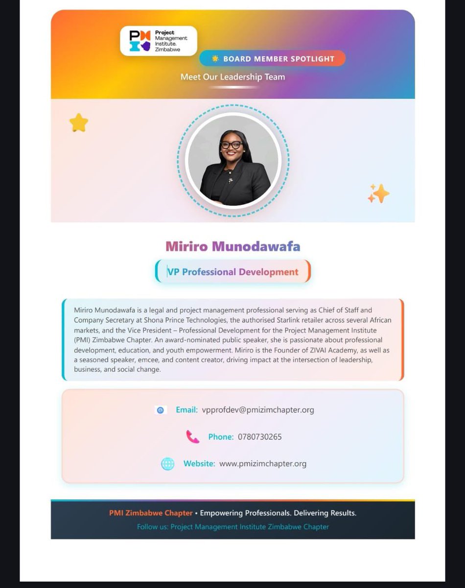 PMI ZIMBABWE CHAPTER tweet media