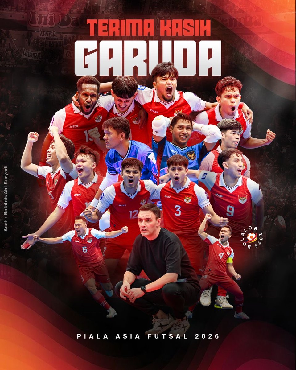 Terima kasih atas perjuangan luar biasanya Timnas Futsal 🫡

Kalian terbaik ❤️

#BolalobFutsal