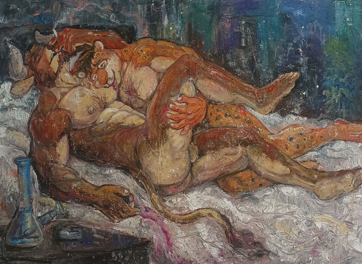 Le Sommeil 🐯🐮💕
#furryart