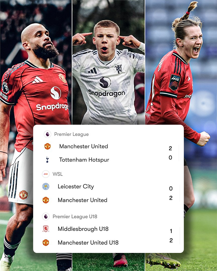 ESPNUK's tweet image. Dubs all round for Manchester United to kick off the weekend 🔥