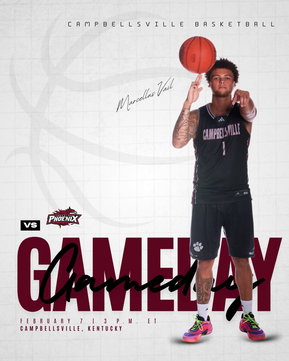 CvilleTigersMBB's tweet image. GAME DAY | The Tigers are hosting the Cumberland University Phoenix tonight!

📍Campbellsville, Kentucky
🆚 @CUPhoenixMBB
⏰ 3 p.m. ET
📺 tinyurl.com/3nuf88jj
📻 tinyurl.com/48r348e9
📊 tinyurl.com/5cr8ynua
#️⃣ #TigerUp