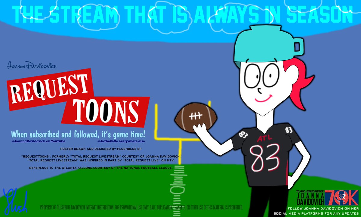 We’re now in the weekend of the big game, so I thought I’d whip up another poster for Joanna Davidovich’s #requesttoons stream themed to it. Set, hut!