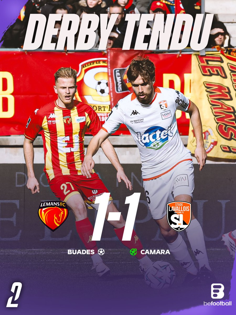 🚨🚨 𝗥𝗘𝗖𝗢𝗥𝗗 ! 𝗟𝗘 𝗠𝗔𝗡𝗦 𝗘𝗡𝗖𝗛𝗔𝗜𝗡𝗘 𝗨𝗡 𝟭𝟳𝗲 𝗠𝗔𝗧𝗖𝗛 𝗗𝗘 𝗟𝟮 𝗦𝗔𝗡𝗦 𝗗𝗘́𝗙𝗔𝗜𝗧𝗘 !!!! 😱❤️💛

C’est du JAMAIS VU pour un promu au XXIe siècle !!!! 🤯

Les Sarthois restent 3es après leur match nul dans le derby contre Laval.