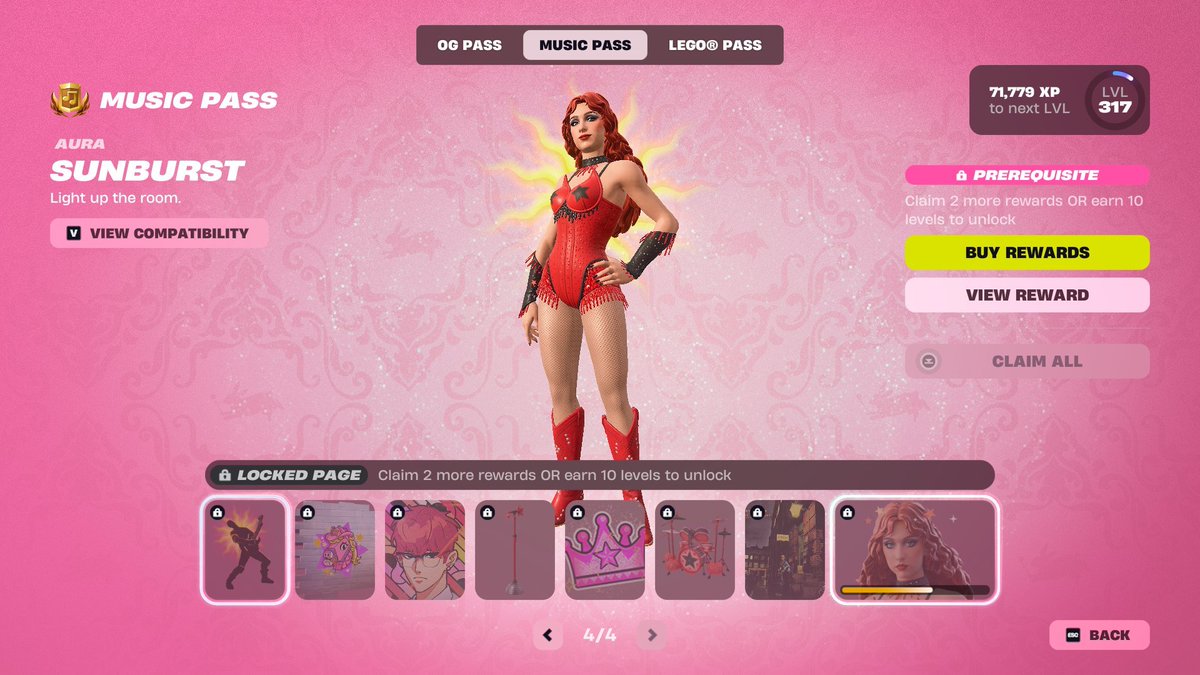 How many levels does it take to complete the Music Pass?   🤔

I have claimed 18 of 30 rewards so far.   

I was level 283 when the new Music Pass came out. Now, I am level 317.   😭