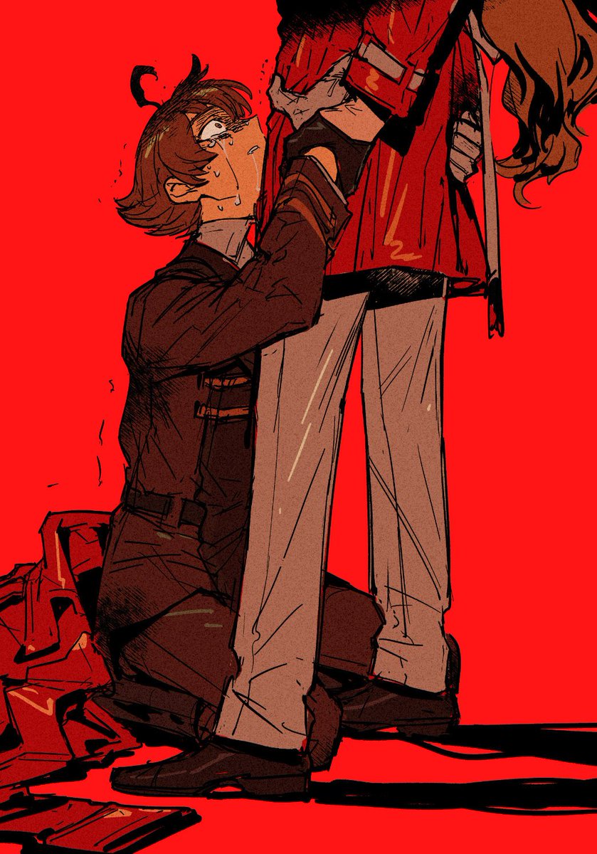 反抗期って本当に面倒くさいね

*This illustration is a piece of fan art created based on a Banyumi Sentinel &amp; Guide AU fanfiction.
archiveofourown.org/works/79003136…