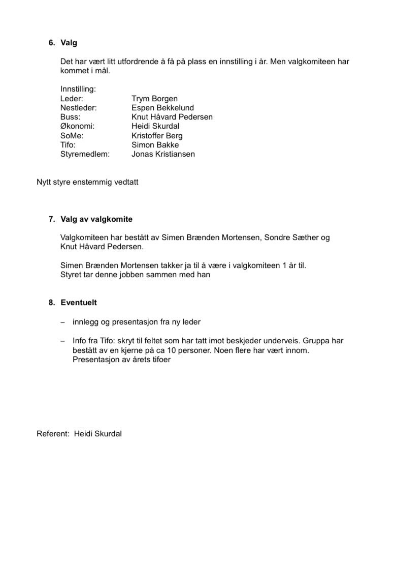 Referat årsmøte 2026:
