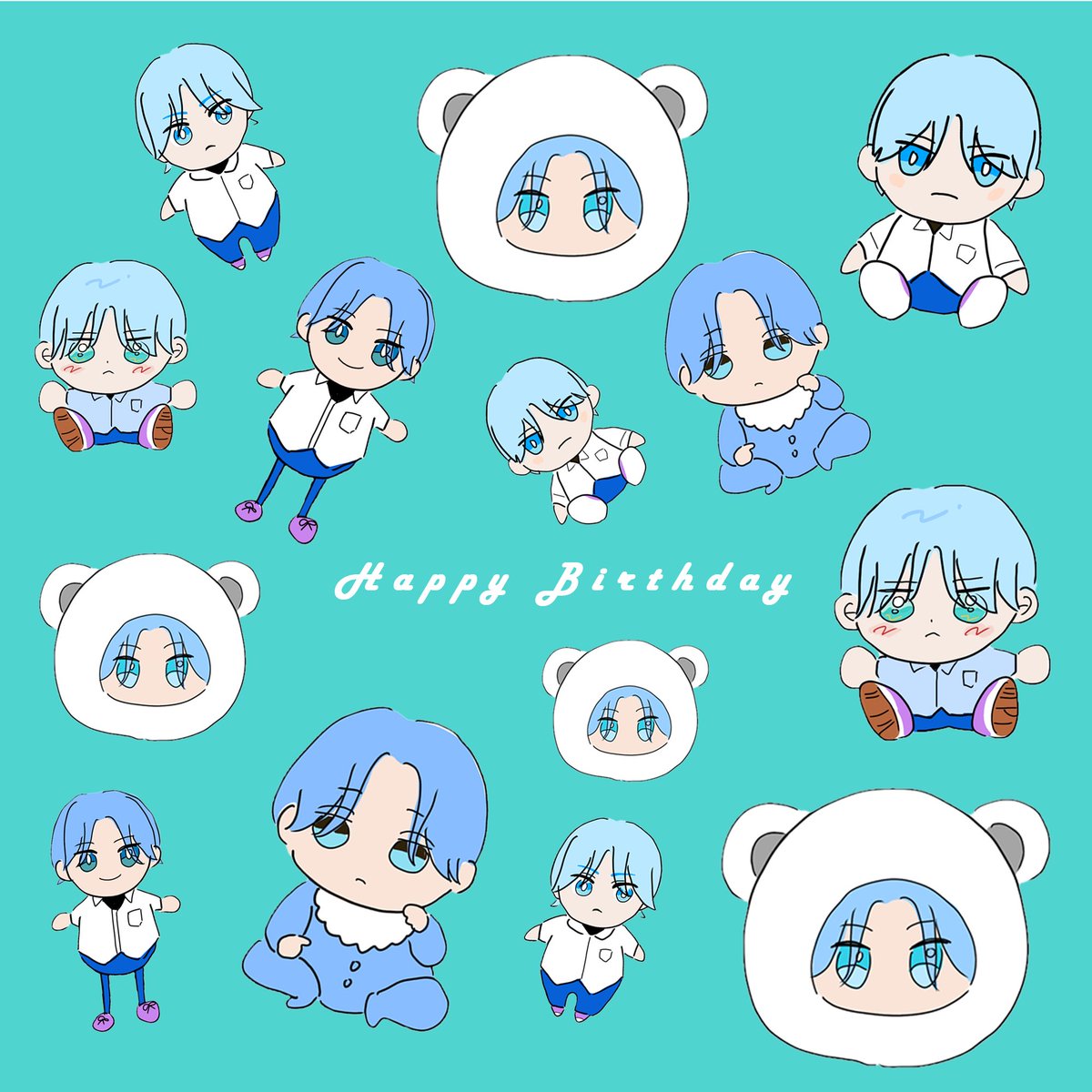 akirafutene's tweet photo. 🐻‍❄️🌴❄️！お誕生日おめでとう！❄️🌴🐻‍❄️
#馳河ランガ誕生祭2026 https://t.co/p5HoFSQAFE