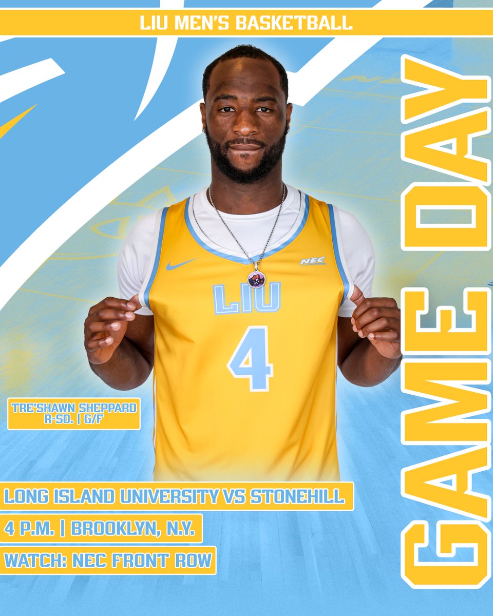 LIUBasketball's tweet image. Game Day in Brooklyn🏀

🆚 Stonehill
⏰ 4 p.m.
📍 Brooklyn, N.Y.
🏟️ Steinberg Wellness Center
💻 necfrontrow.com/game/14330
🎙️ Tai Flot and @PhilConstantino 
📊 liuathletics.com/sidearmstats/m…

#FinsUp🦈