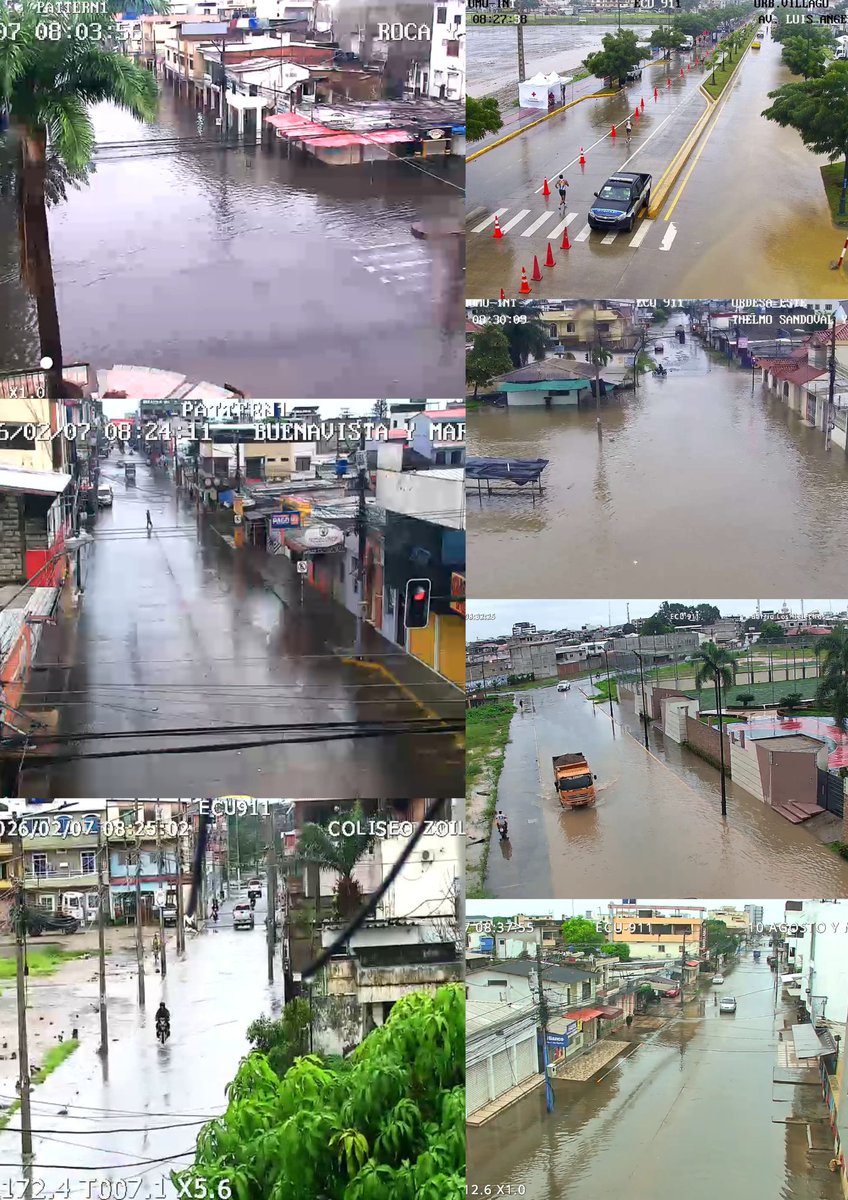 Precaución | En Machala se observan varias calles anegadas tras las precipitaciones registradas.

Conduzca con precaución, utilice rutas seguras. Desde el Centro Zonal 7 #ECU911 se brinda apoyo visual.

Recuerde en casos de emergencias llame al 9-1-1

#LíneaÚnicaParaEmergencias