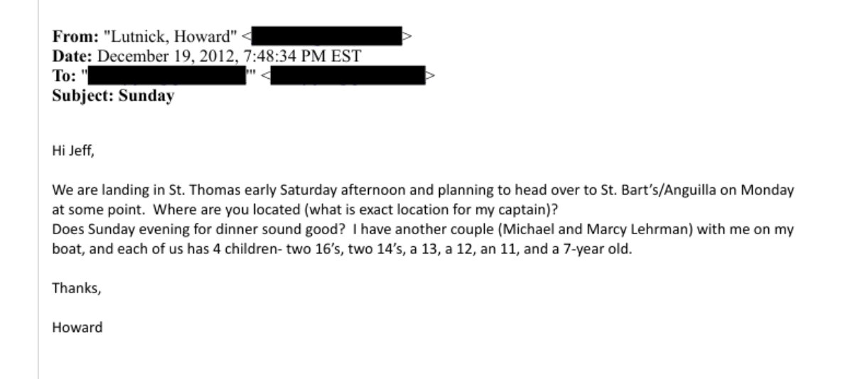 MichaelEMann's tweet image. Yes, Lutnick procured the children: