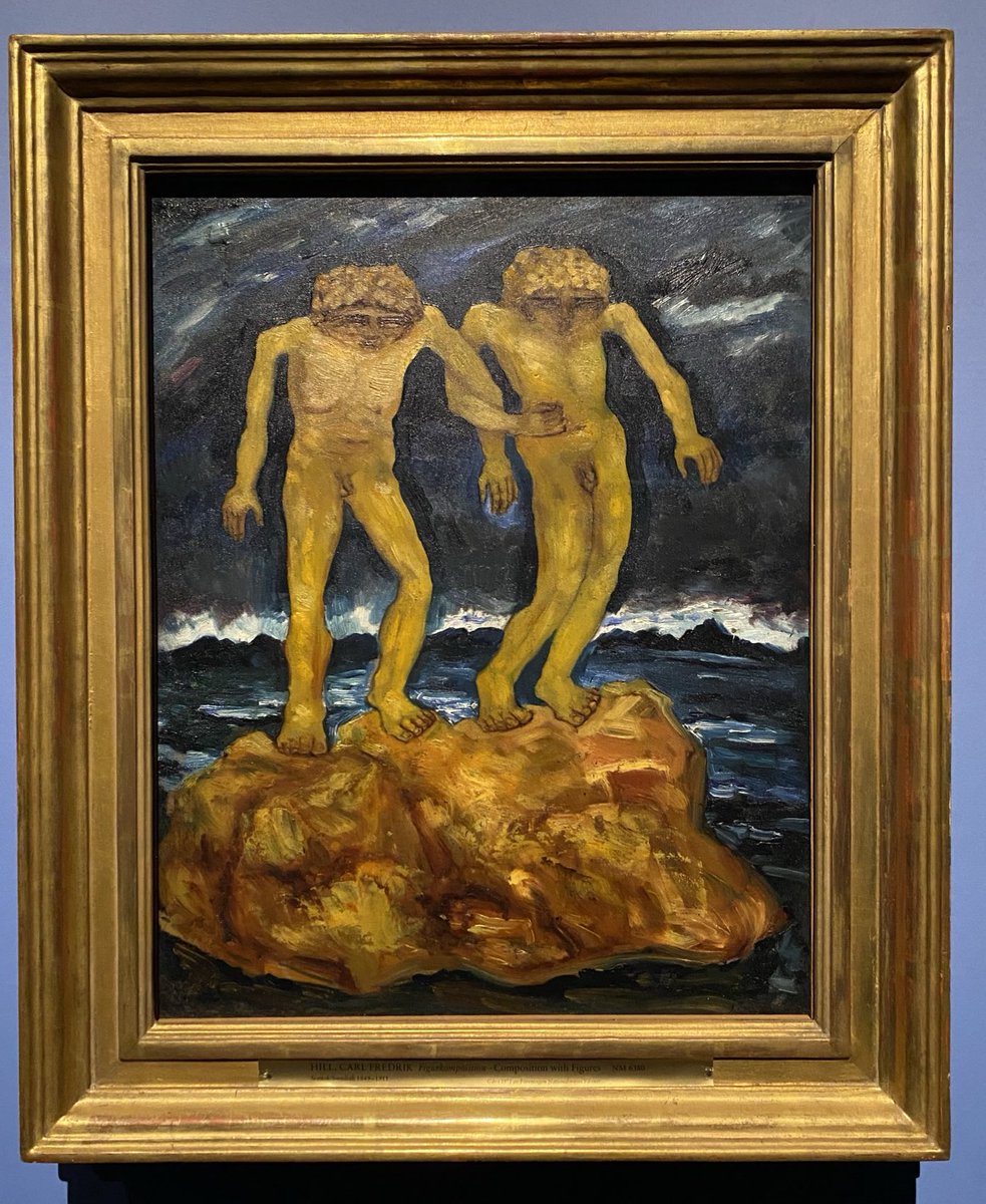東京都美術館のスウェーデン絵画展。 巾木を厚め（太め）の木目調にし