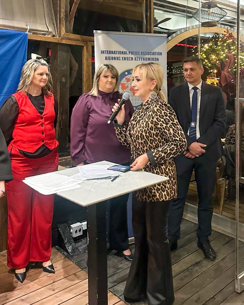 Στην εκδήλωση της Τοπικής Διοίκησης Πιερίας της Διεθνούς Ένωσης Αστυνομικών.
Ευχαριστώ θερμά για την τιμητική διάκριση και εκφράζω τον σεβασμό μου στο σημαντικό έργο των ανθρώπων της αστυνομίας.#pieria