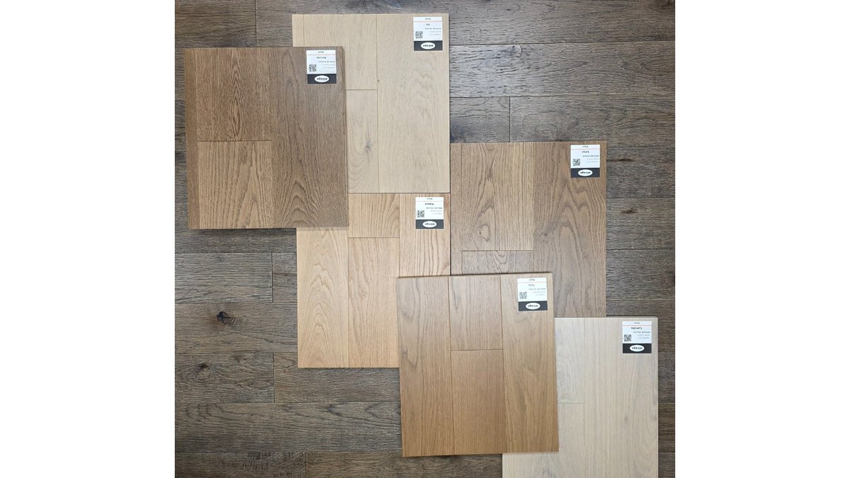 AWBergeyFloors's tweet photo. 2026 flooring forecast: Get ready to see more mid-tone browns and warm caramel colors like these beautiful @miragefloors hardwood samples from the new BLUUM Collection.
#hardwoodfloors #flooringideas #interiors #homedecor https://t.co/UcoHVfBQFB