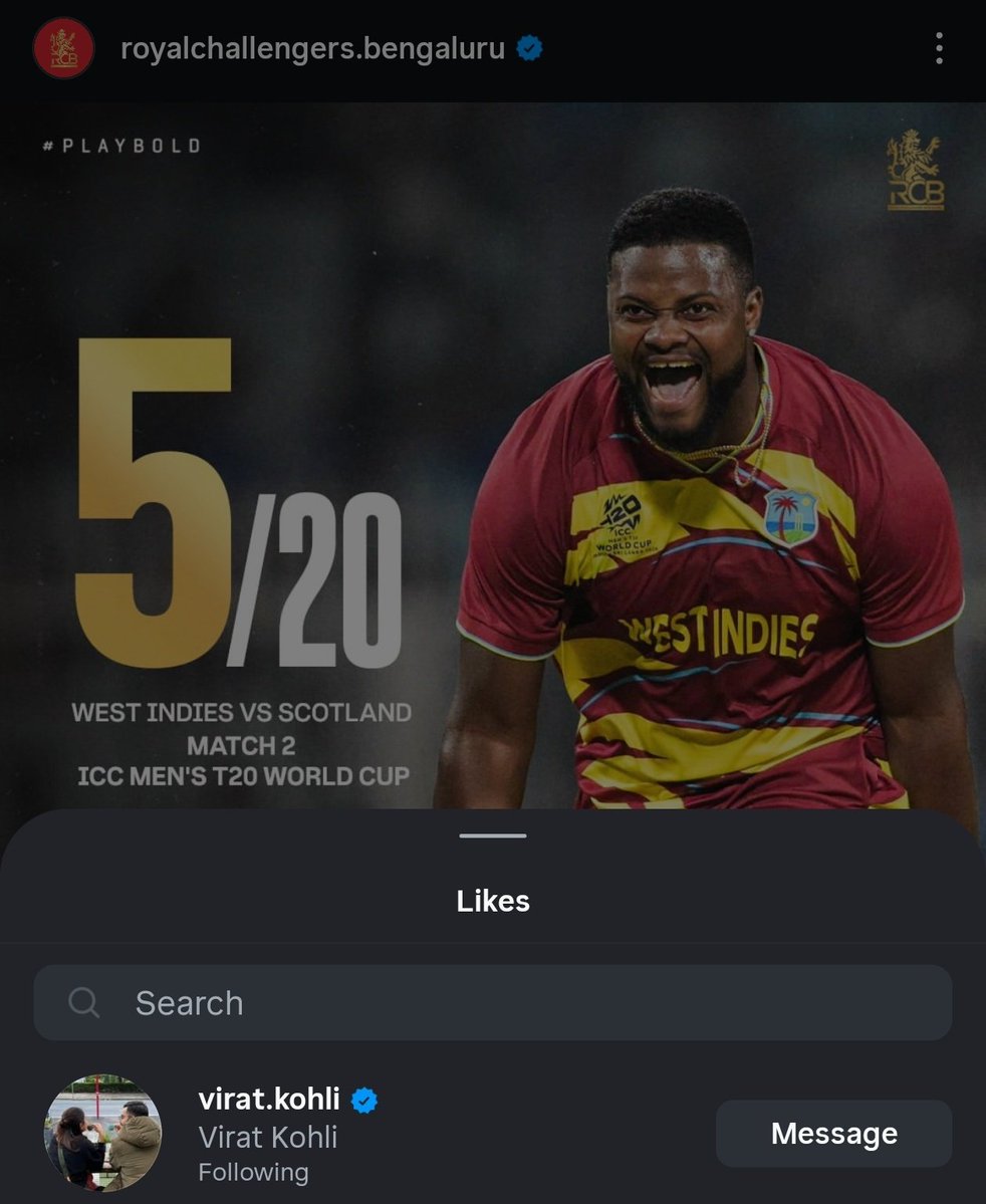 He loves &amp; doesn't forget to appreciate his each &amp; every RCB teammate.

RCBian Blood ❤️