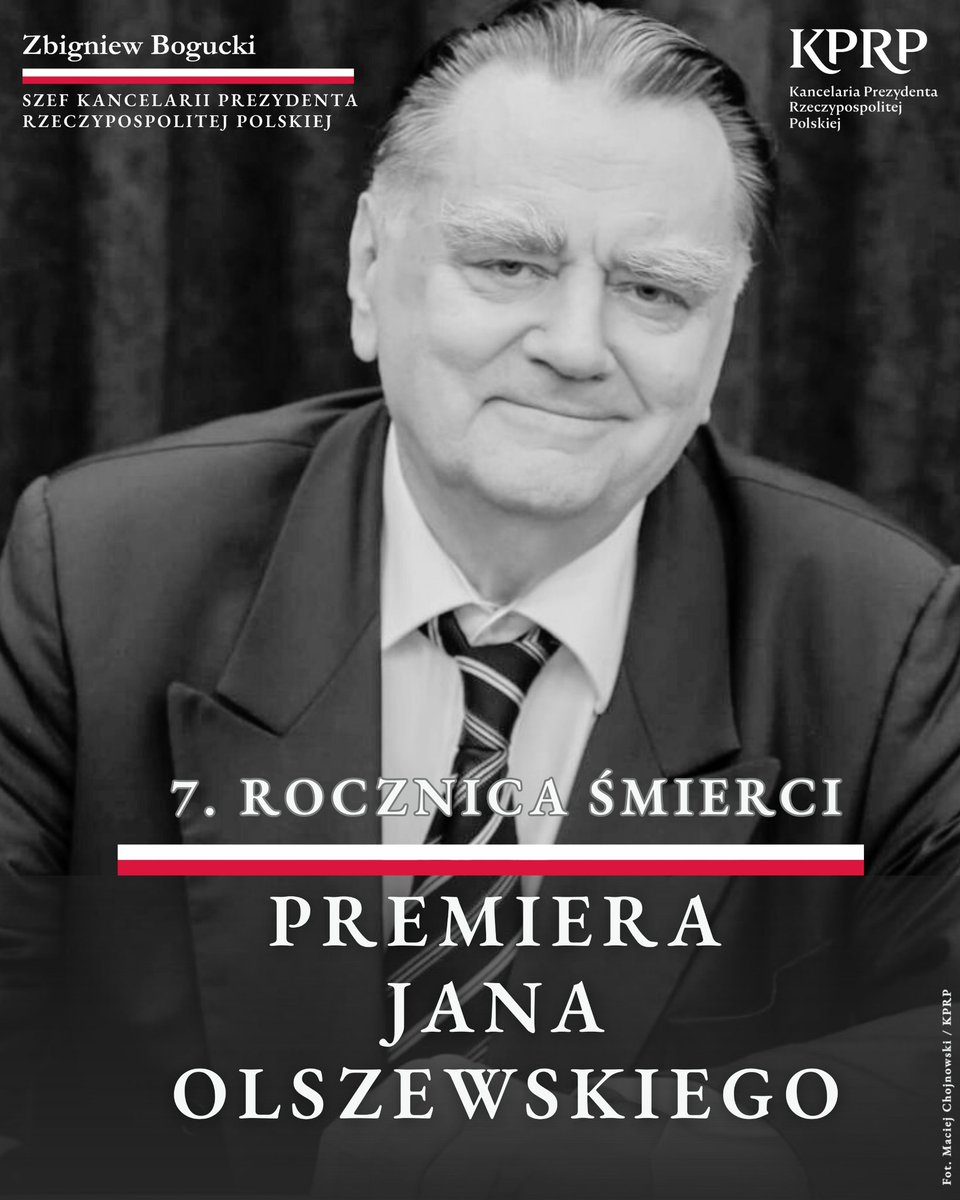 BoguckiZbigniew's tweet photo. „Dzisiaj widzę, że to, czyja będzie Polska, to się dopiero musi rozstrzygnąć."
Te słowa śp. Premiera Jana Olszewskiego muszą wciąż rezonować w głowach i sercach polskich patriotów.
#Pamiętamy https://t.co/JBWLT23WUd