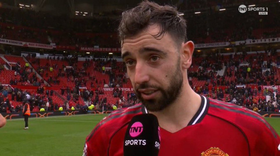 Utdtruthful's tweet photo. 🚨🗣️ Bruno Fernandes: “Four wins in a row, that's good, but we NOW have to go and get the FIFTH.” #MUFC https://t.co/CpVCQ4dpTL