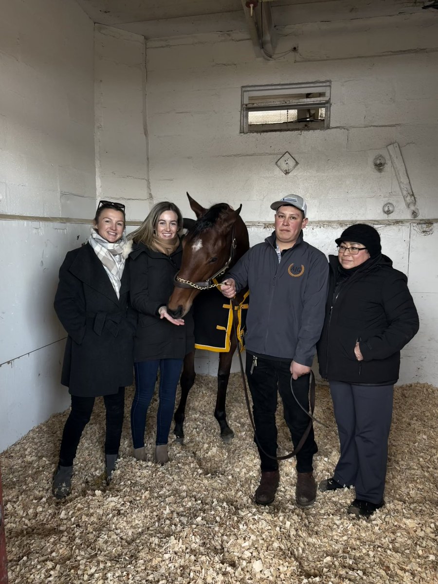 Ameliajgreen's tweet photo. Two Bits wins The Ruthless for EGL-One Stable! This win was extra special as she was the first horse picked out by Amanda and I back in September 2024 before my barn was even established. Can’t thank Eric &amp; Larry enough for trusting us and the support they’ve shown us since then! https://t.co/IjC081WOe0