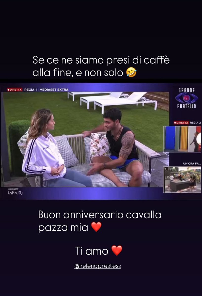 UpdatesJavier's tweet photo. 📲 Nuova storia di Javier 

In questa storia è possibile vedere la dedica dolce e simpatica che Javier ha scritto alla sua fidanzata Helena per il loro primo anno d'amore ❤️

#javi7 https://t.co/1SHrcge7qK
