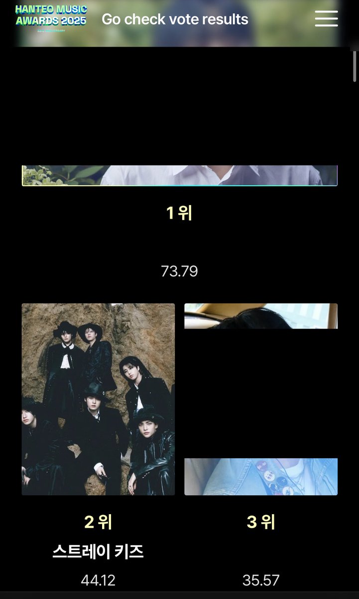 TeamSVS's tweet photo. [🏆HMA 2025 - HANTEO TOP 10]
Ending Ranks:
🥇Mubeat🔥
🥈Fancast
🥉Whosfan

Overall Final Round Total:
1. 73.79
2. #StrayKids: 44.12

THANK YOU STAY for fighting with us until the end 💞

Winners are determined by sales/digital+judges+voting scores so let’s hope for the best🙏 https://t.co/tu6ZfdFfq0