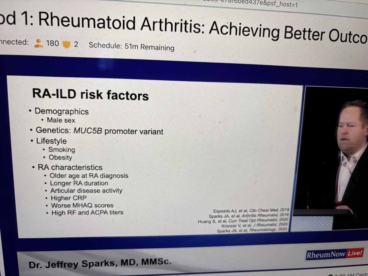 Janetbirdope's tweet image. #RA-ILD is up to 15%

⬆️age
⬆️seropositive
⬆️ACPA/RF
Smoking
⬆️disease activity
+muc5 gene

#RNL2026
@jeffsparks