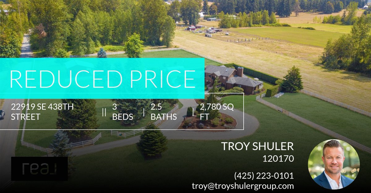 TroyShuler's tweet photo. 📍 Reduced Price 📍 This recently reduced home at 22919 Se 438th Street in Enumclaw won't last long, so, don't wait to set up a showing! Reach out here or at (425) 223-0101 for more information! https://t.co/HRysAxQNdw https://t.co/g29NAOX4dI