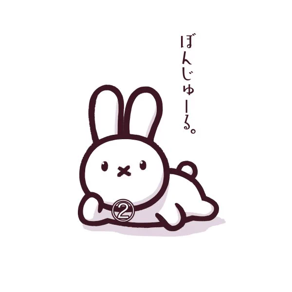 ずいぶん白うさぎさんを描いてない気がして。 