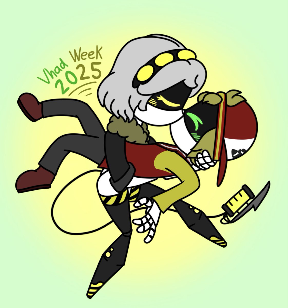 Vhad Week: Day 7 💚💛

Kiss with style 😎😚

#murdedrones #murdedronesfanart #Vhad #VxThad #Vhadweek