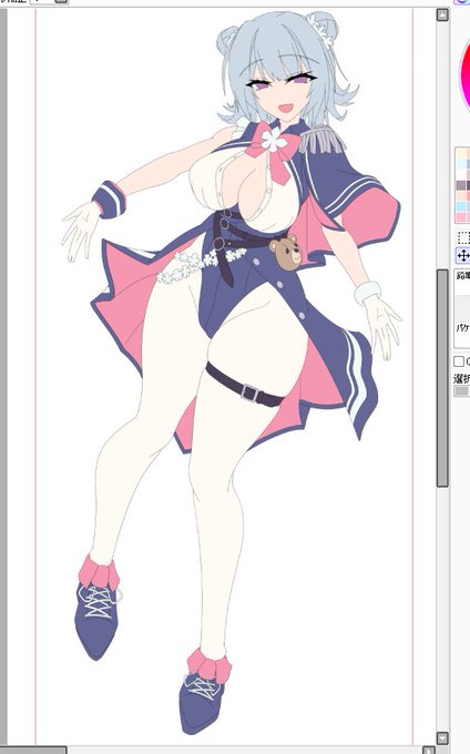 やっと線画できたwip 