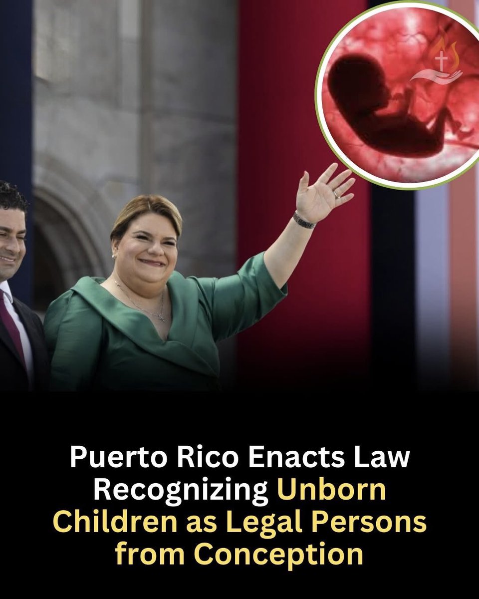 SecretFire79's tweet image. The world is slightly less satanic now…

Puerto Rico has taken a historic step by recognizing unborn children as legal persons from conception. Senate Bill 504, signed into law by Governor Jenniffer González Colón, ensures that unborn children have legal protections, including…