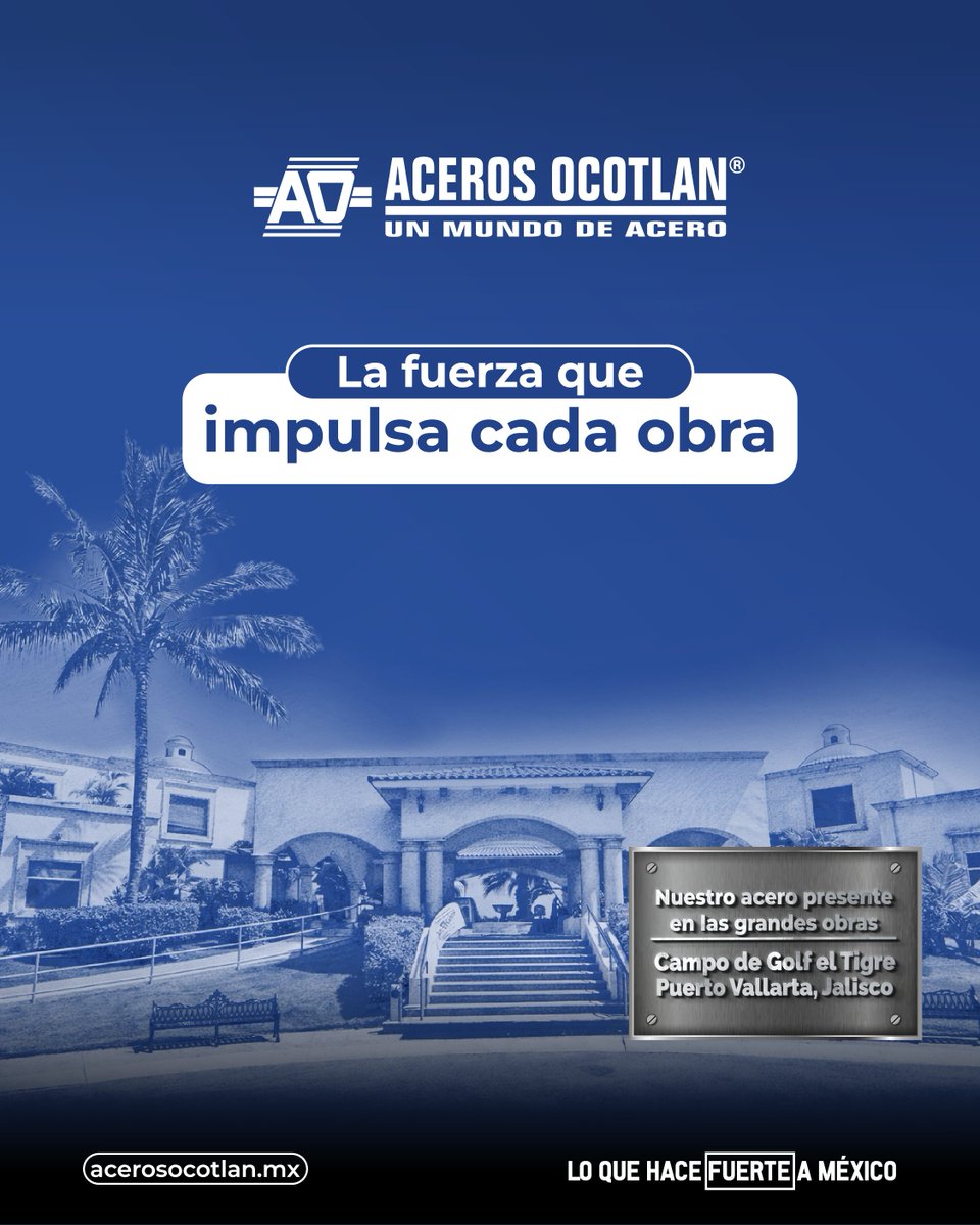 ⛳🏗️ Nuestro acero, presente en proyectos que dejan huella.
En Aceros Ocotlán nos enorgullece formar parte de la construcción del Campo de Golf El Tigre en Puerto Vallarta, Jalisco, aportando acero que brinda resistencia, precisión y durabilidad a cada etapa del proyecto.