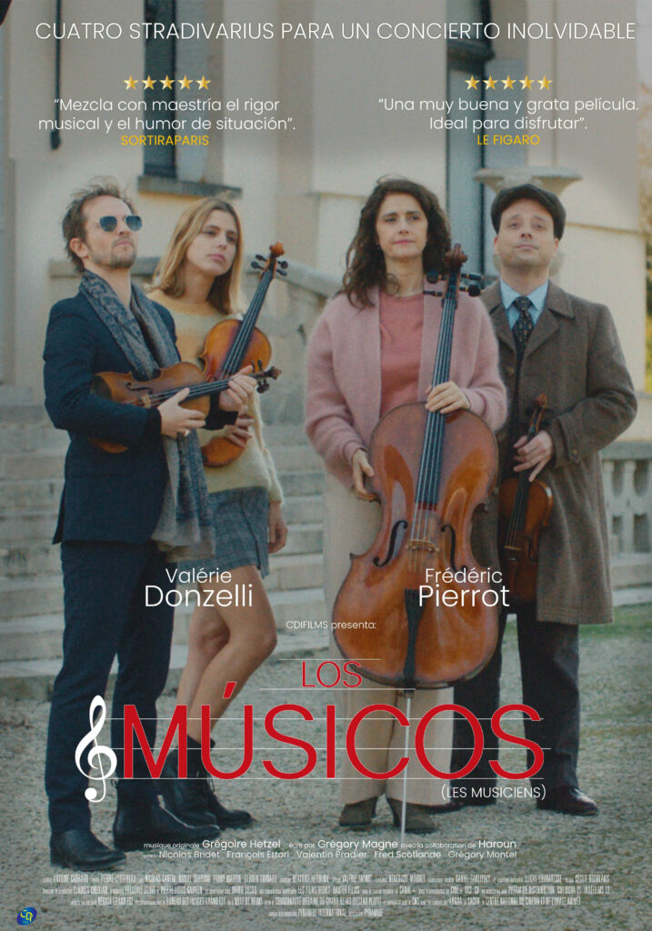 LOS MÚSICOS
Les Musiciens

Dirigida por Grégory Magne
Con Valérie Donzelli, Frédéric Pierrot, Mathieu Spinosi, Emma Ravier, Daniel Garlitsky, Marie Vialle, Nicolas Bridet, François Ettori, Valentin Pradier, Fred Scotlande

#cine #francia