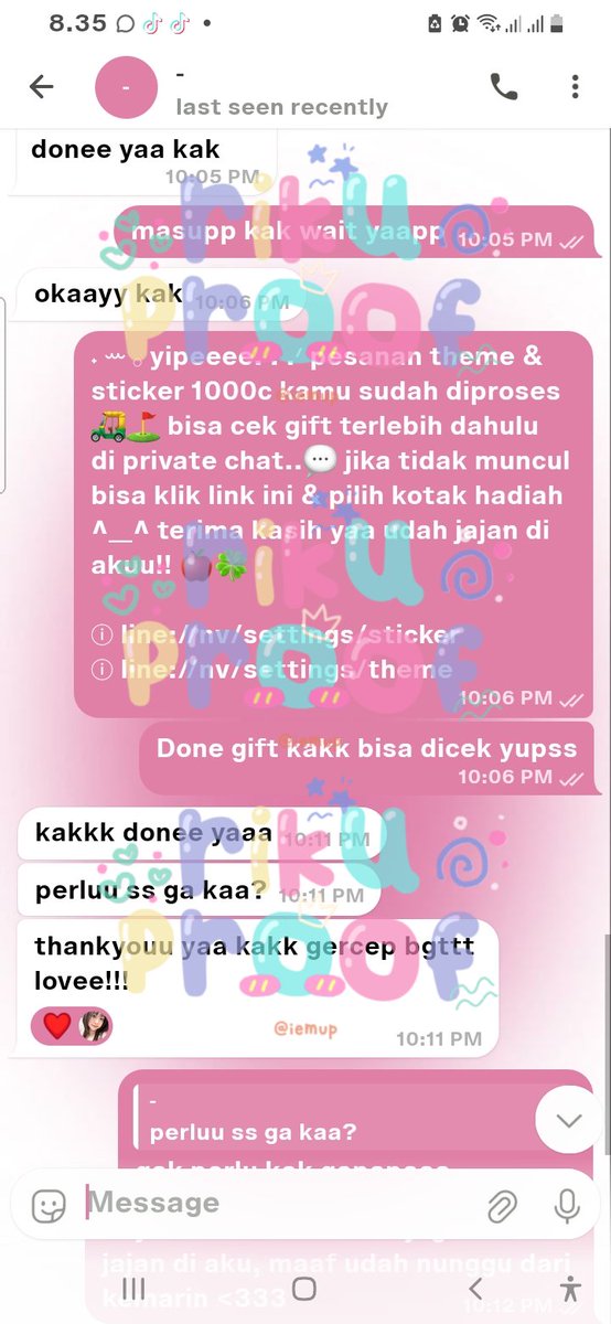 aku masih open yaa! yang mau jajan theme tema sticker line bisa langsung wa or line, proses satset karna diproses sendiri ^__^

t. coin koin line legal permanen all regional malmimg malam minggu #zonauang 🌿🍃