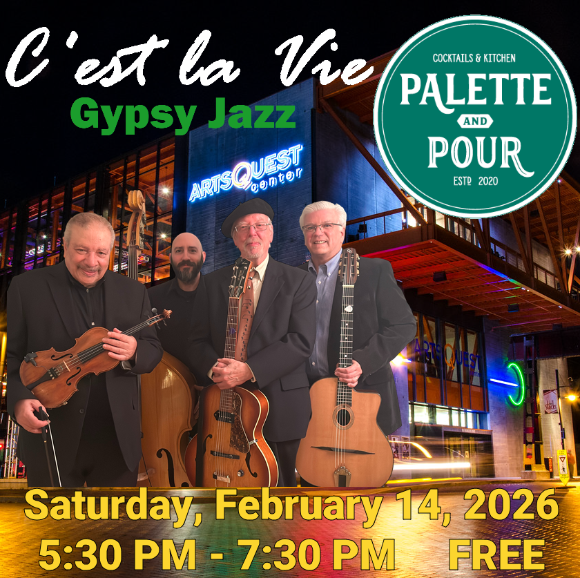 FREE SHOW! Sat 2/14 5:30 PM - 7:30 PM Palette &amp; Pour ArtsQuest SteelStacks Bethlehem, PA at 5:30 PM artsquest.org/event/cest-la-…
#violin #guitar #doublebass #paletteandpour #steelstacks #artsquest