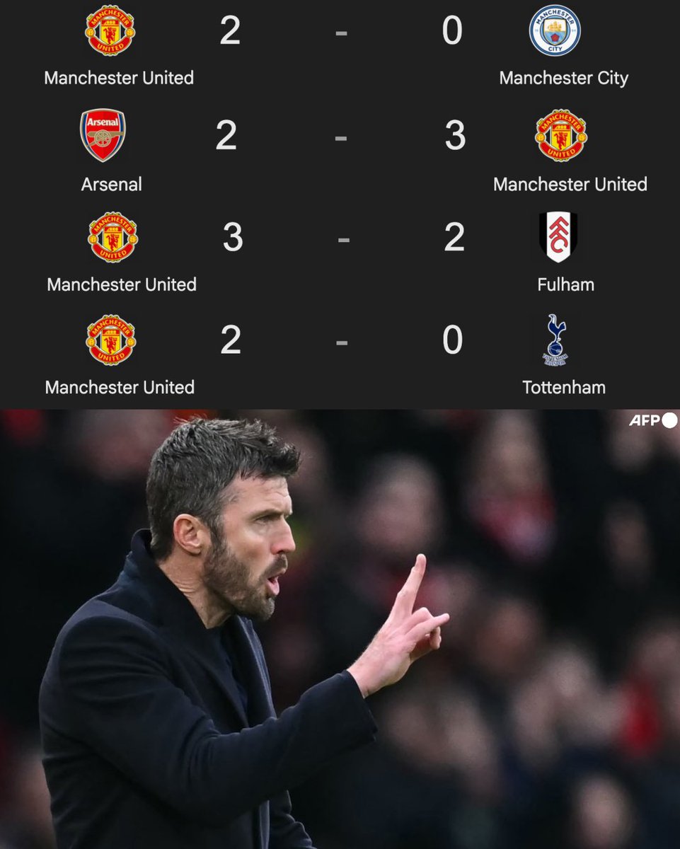 Hoy le ganaron al Tottenham. Ganaron El Derbi. Vencieron al líder. Llevan ¡¡4 TRIUNFOS!! en sus últimos 4 partidos disputados. Y están en zona de Champions League. Disculpa si te molesta, pero así es el fútbol del Manchester United de Michael Carrick.

VOLVIÓ LA ILUSIÓN A OLD