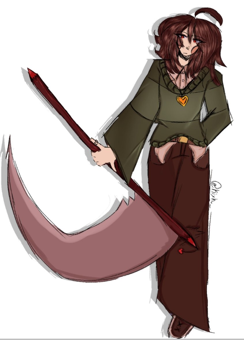 Chara with a scythe that <a href="/s4l1st4rrr/">juni !! :: n1 clover fan</a> requested ✌🏻