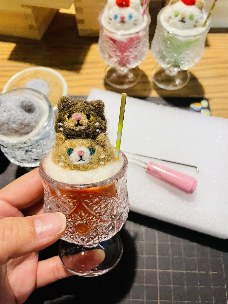次はネコっ/🐈🐈‍⬛❣️ クリームソーダたちも ねこでお作りしています