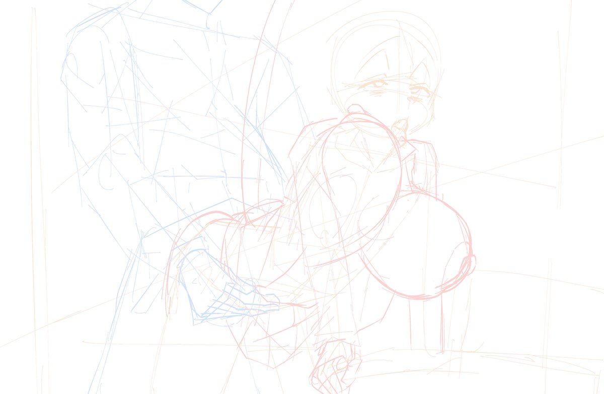 今日の支援サイト用エロ落書きのラフ 