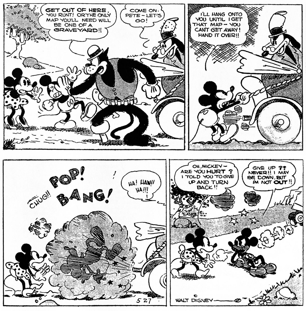 DailyMouseStrip's tweet photo. Mickey Mouse in Death Valley-49 (May 27, 1930)
Writer: Floyd Gottfredson
Pencil: Floyd Gottfredson
Inking: Floyd Gottfredson https://t.co/9SCg19ZaPA