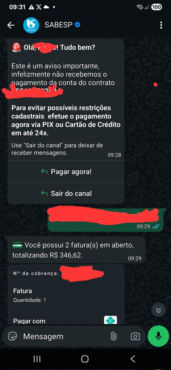 pedrobacana's tweet photo. @tarcisiogdf @governosp foi pra isso que privatizou a @sabesp ? Ligaçõe atrás de ligação, mensagem no celular no whatsapp e e-mail, funcionário tirando foto da frente da minha casa vou tentar pagar uma das contas e só dá opção de pagar todas!  @proconspoficial @RGottino ajuda e https://t.co/2XC3JrPtYf