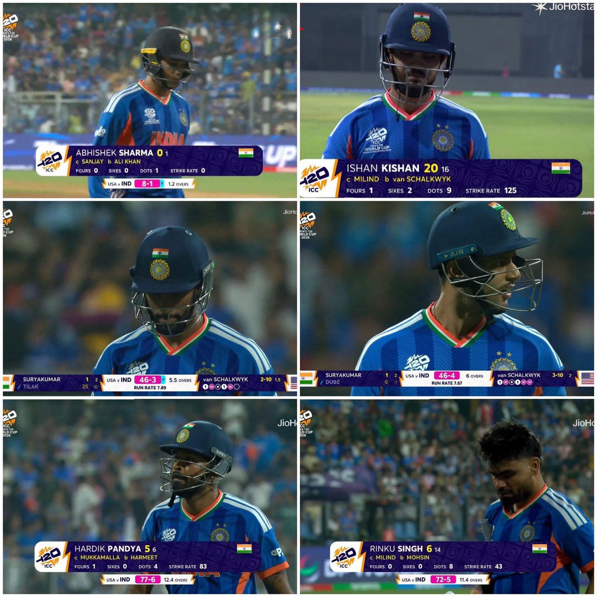 vedshukla3's tweet photo. Tariff war on the field too? 😄
#icct20 #INDvsUSA https://t.co/NhuqKhPkYn